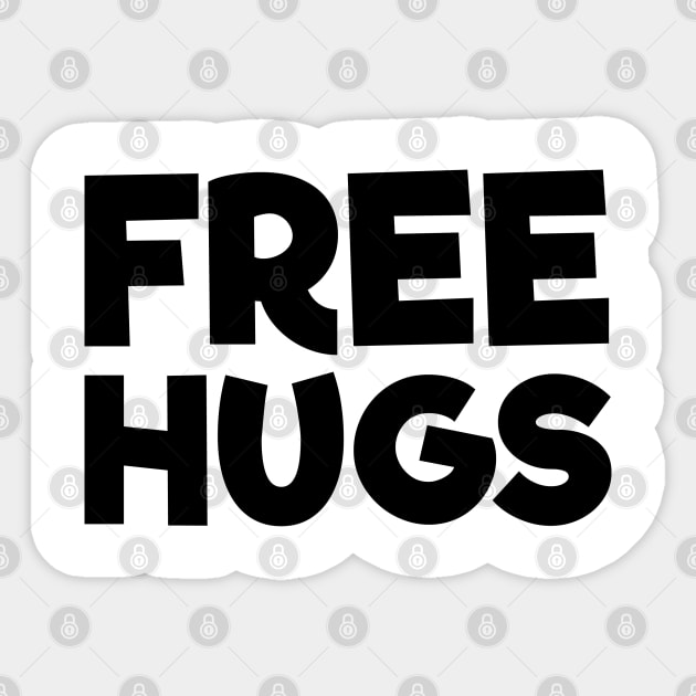 FREE HUGS Sticker by ThisOnAShirt